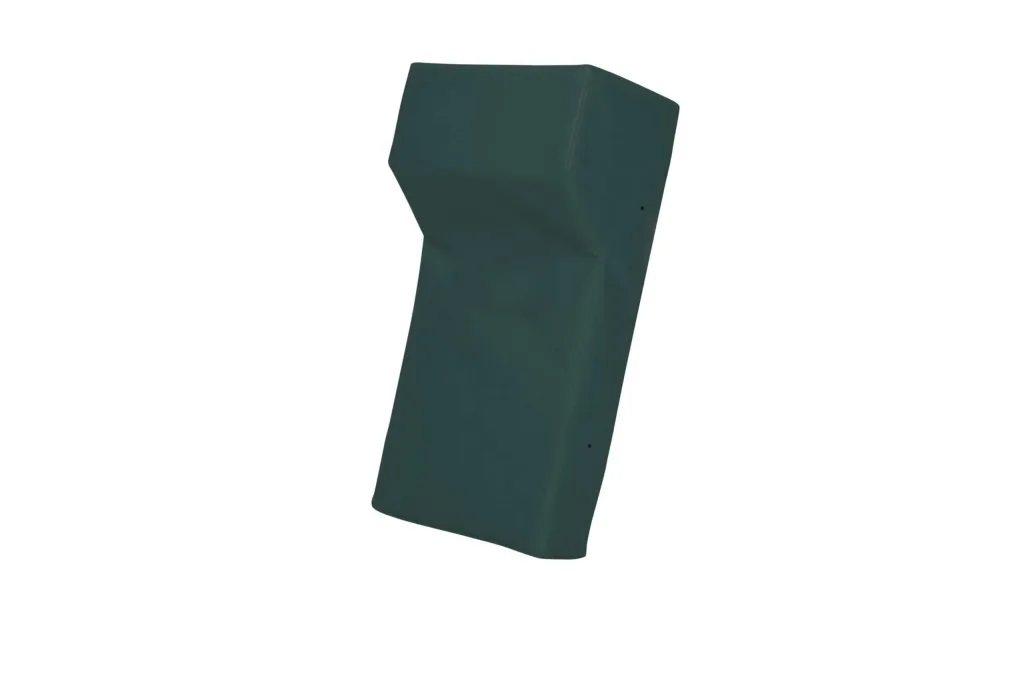 Rucking shield with sewn heavy duty PVC cover and shock-absorbing foam core, featuring an angled impact face, shown upright on a white background.