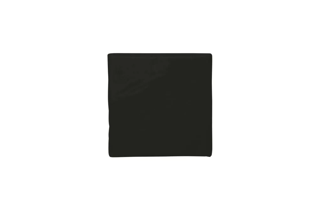 Square black tackle pad with sewn heavy-duty PVC cover and cushioned foam core, shown flat against a white background.