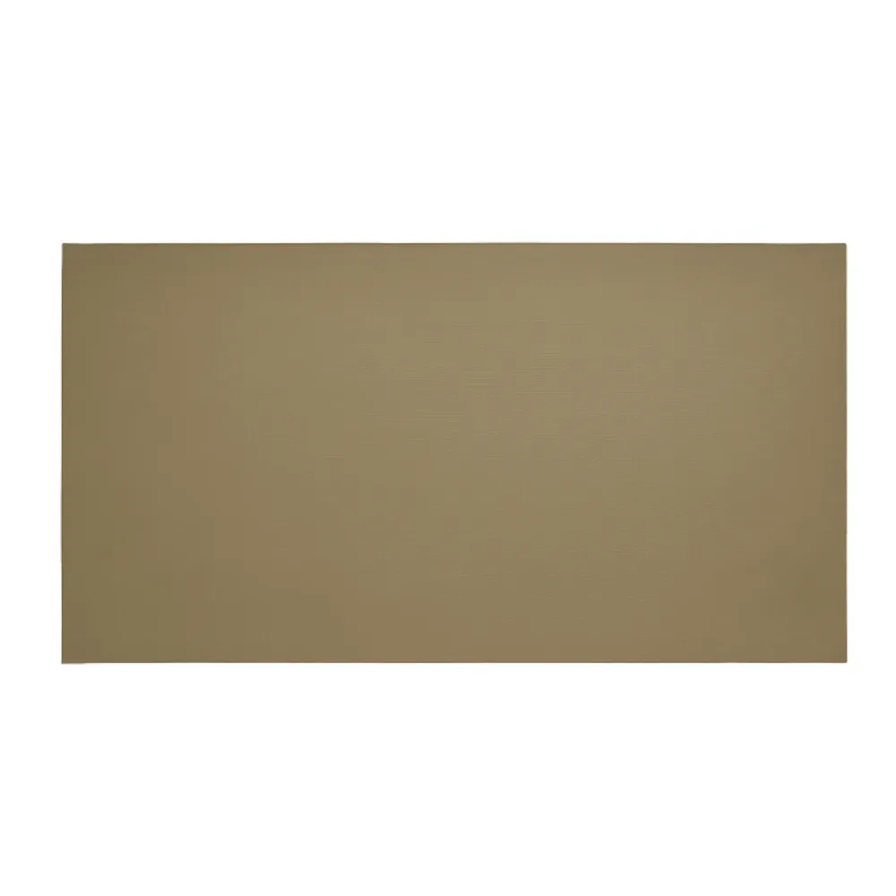 Rectangular tan tatami-finish gym mat on a white background.