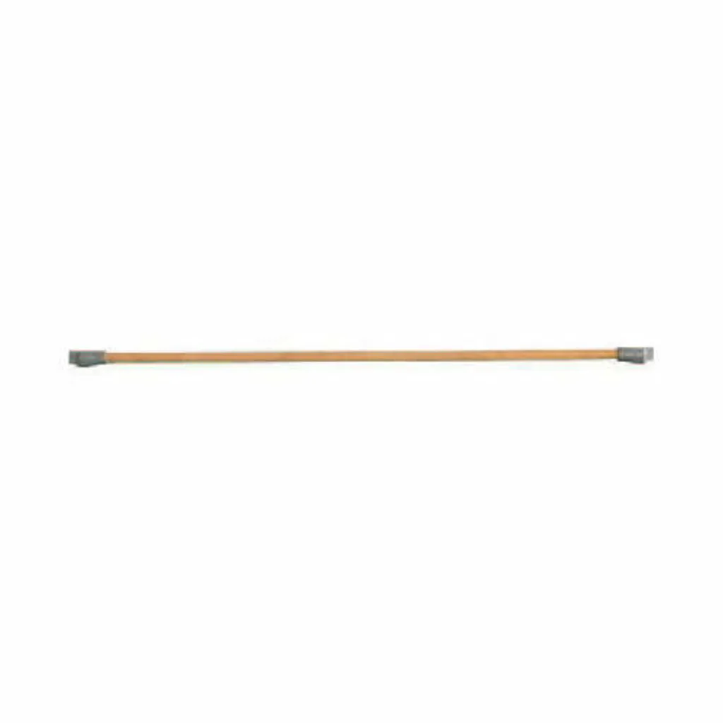 High bar rail metal bar with grey end fittings centered on a white background.