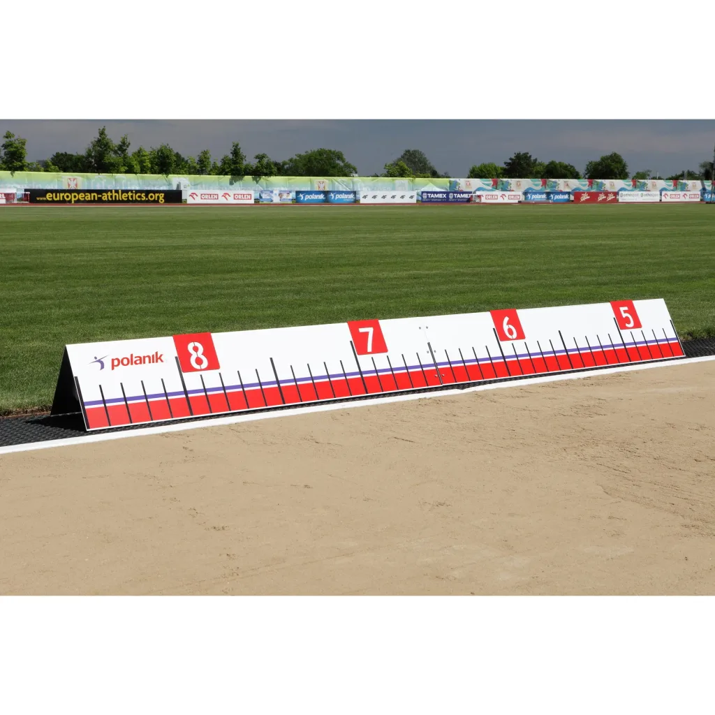 Distance indicators for both long and triple jump