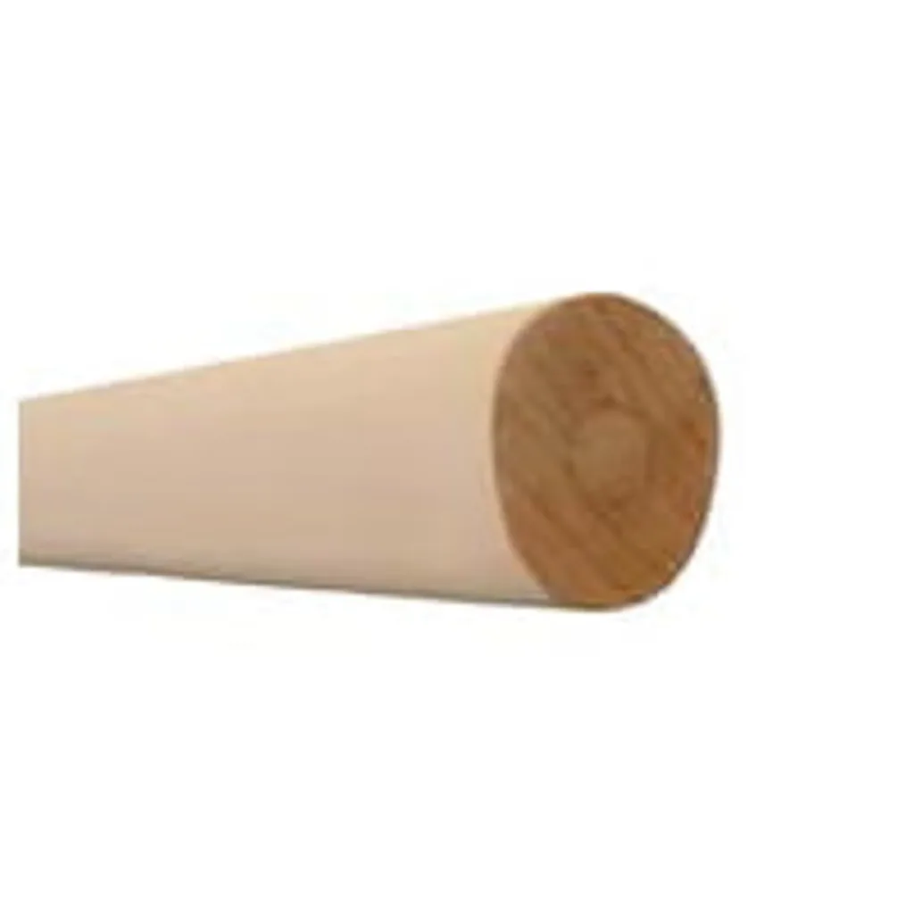 Smooth beige-covered wooden parallel bar rail with visible round end grain, supplied as a replacement pair and available in three sizes.
