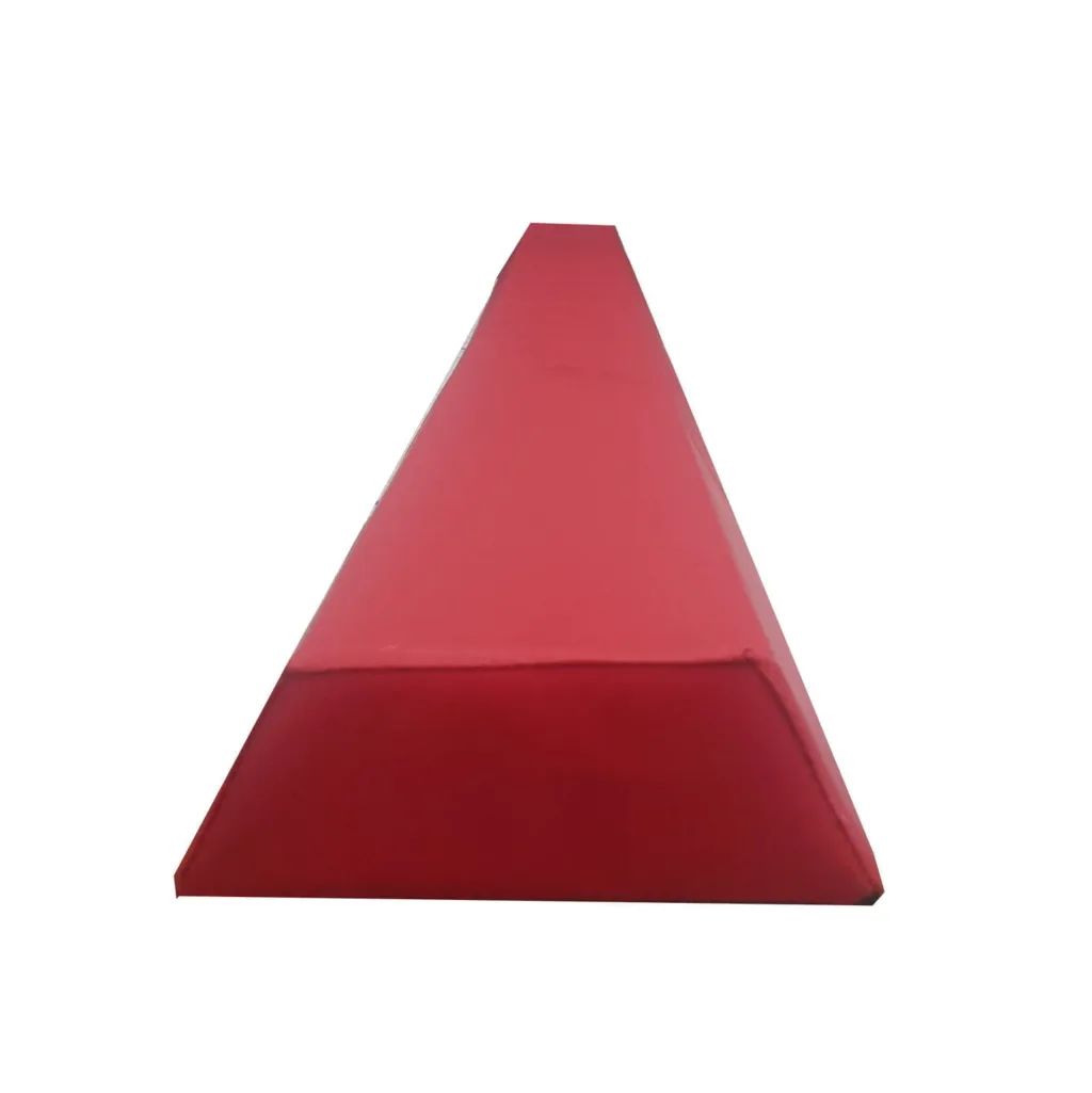 Foam balance beam with high-density PE foam core and heavy-duty flame-retardant PVC cover shown lengthwise on a white background.