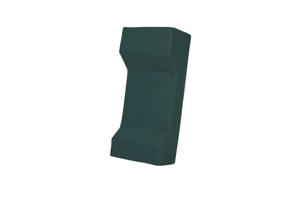Dark green rucking shield with sewn heavy-duty PVC cover, angled impact faces, and a shock-absorbing foam core.