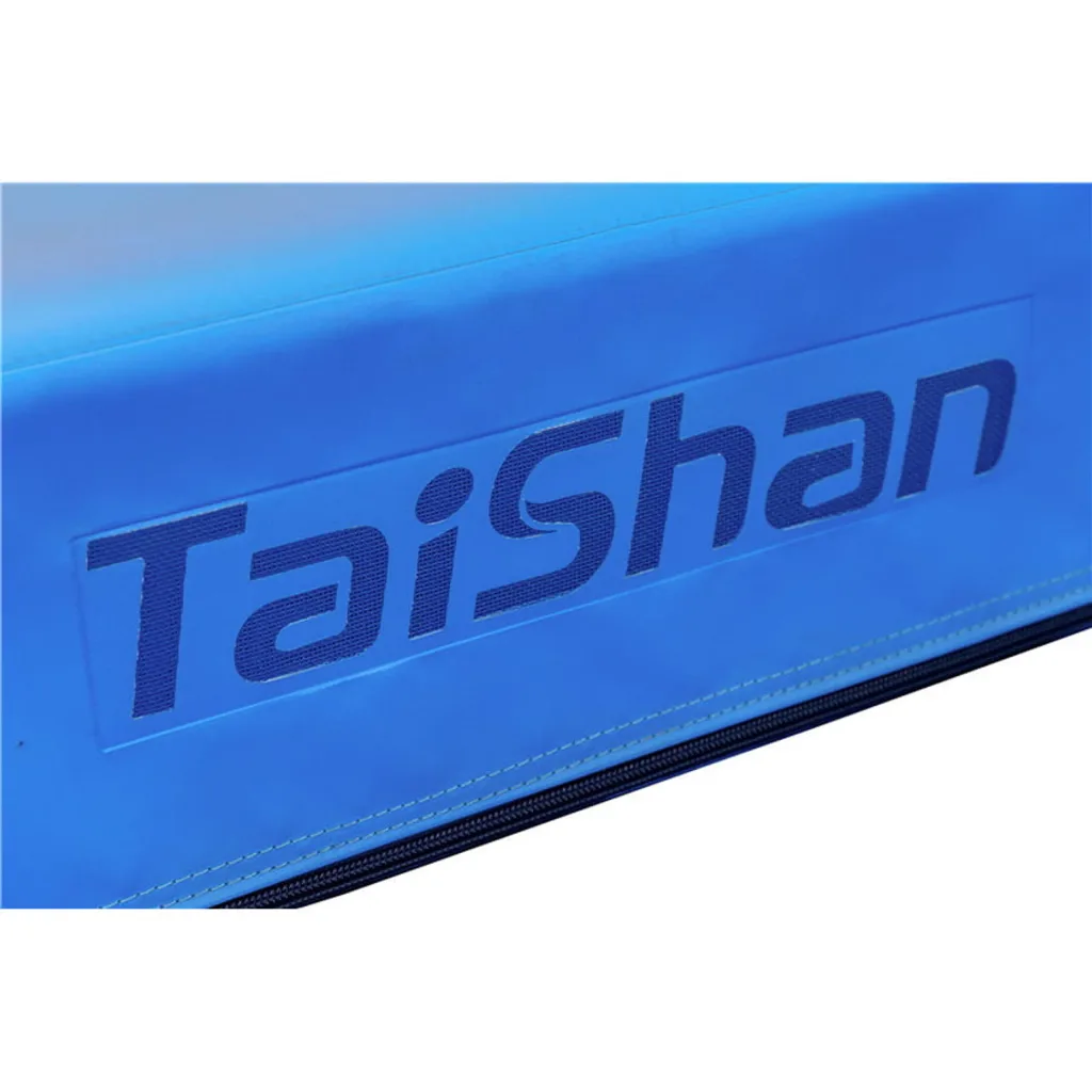 Blue landing mat panel stitched with the text "Taishan" along the side.
