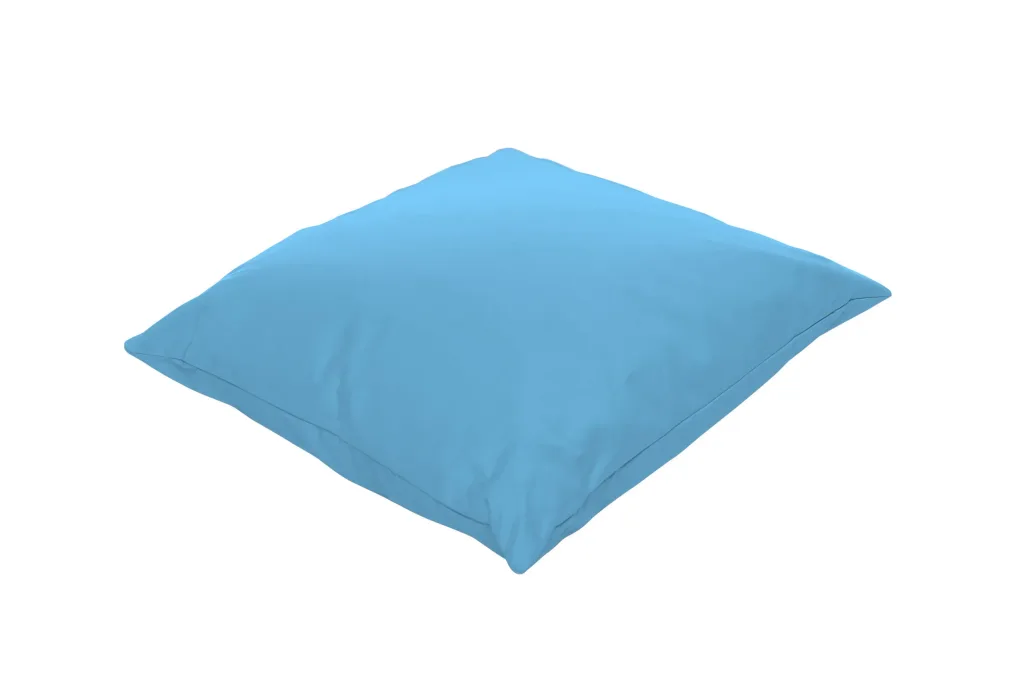Child reading cushion in polyester, square with removable machine-washable cover.